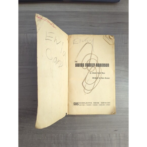1969 The Swiss Family Robinson Johann David Wyss Vintage Paperback First Edition - Picture 6 of 9
